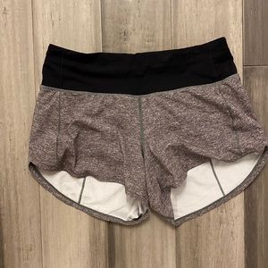 Grey Lululeon speed up shorts